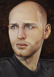 Kyle Portrait - oil on paper